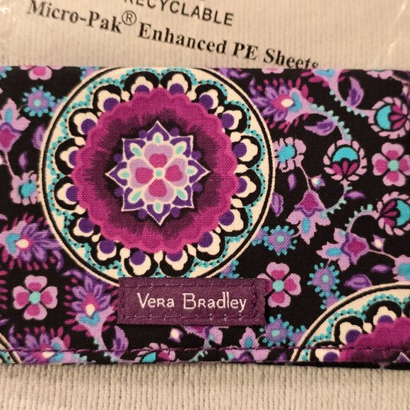 Vera Bradley NEW Card Case Lilac Medallion Purple Floral Retired Pattern RFID - Picture 3 of 10